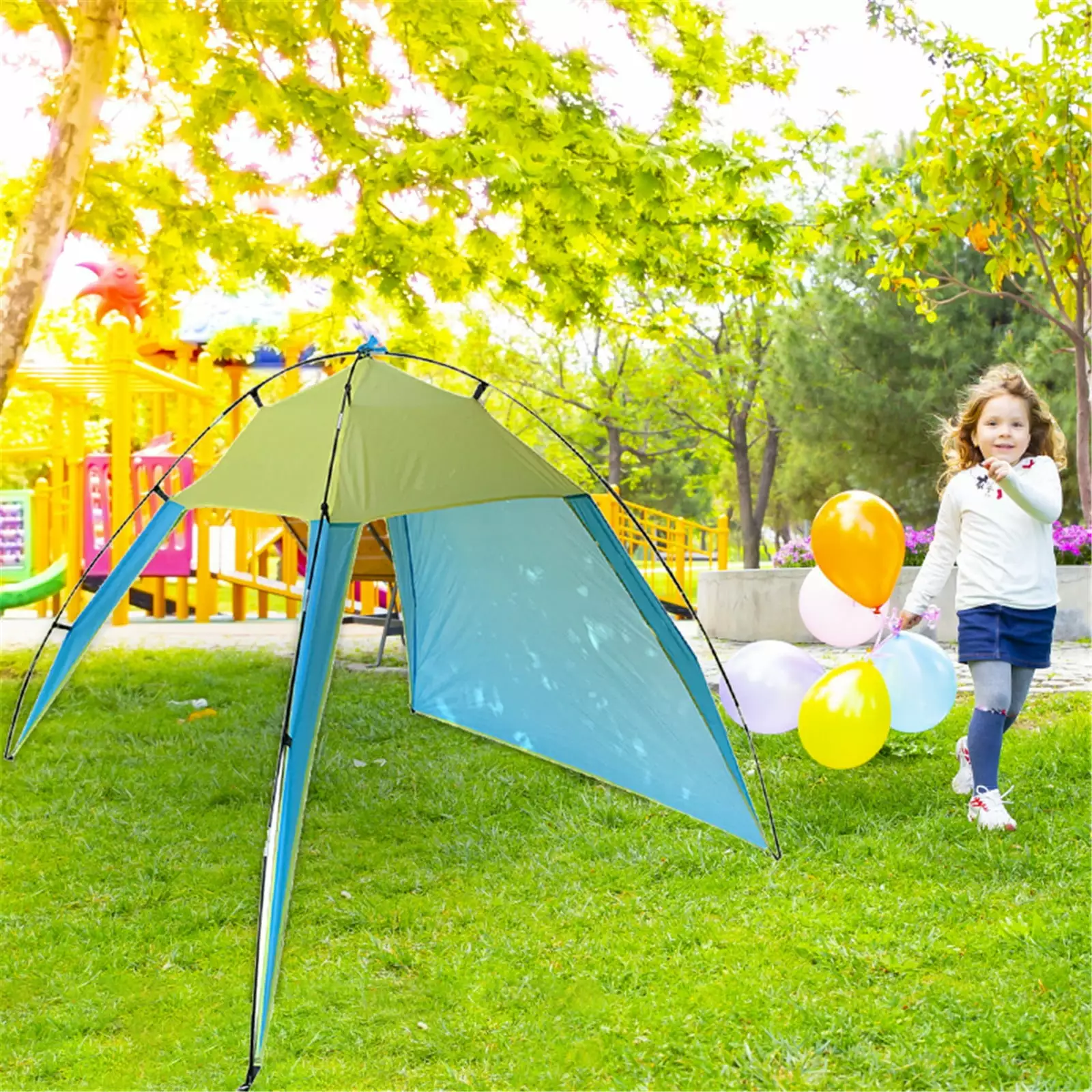 GOVOW Portable Tearproof Canopy Beach Tent Outdoor Camping Folding Sun Shelter One