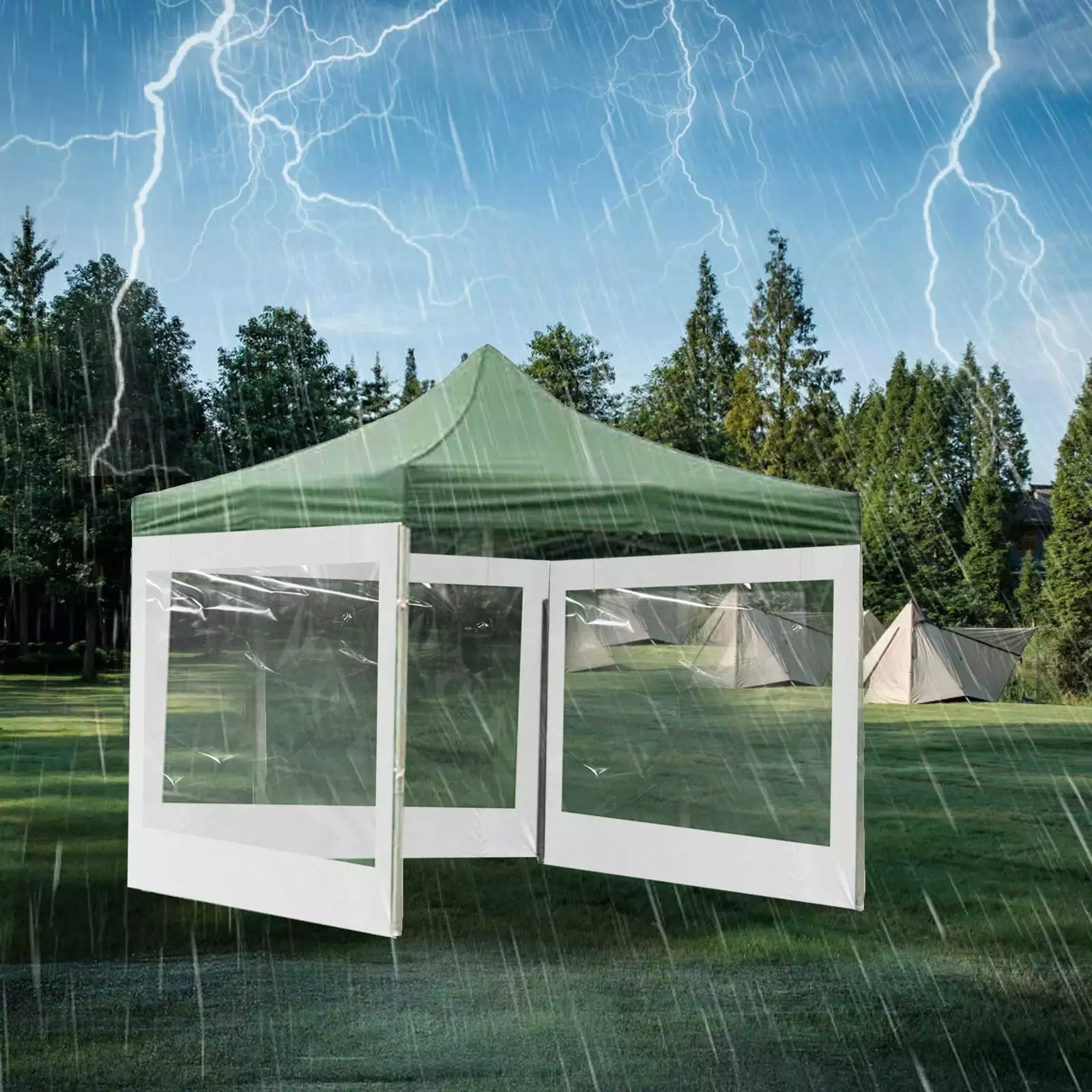 Green Journey Birthday Hiking Party Tent Camping Canopy Decor Oxford Waterproof Rainproof Shade Patio Garden One