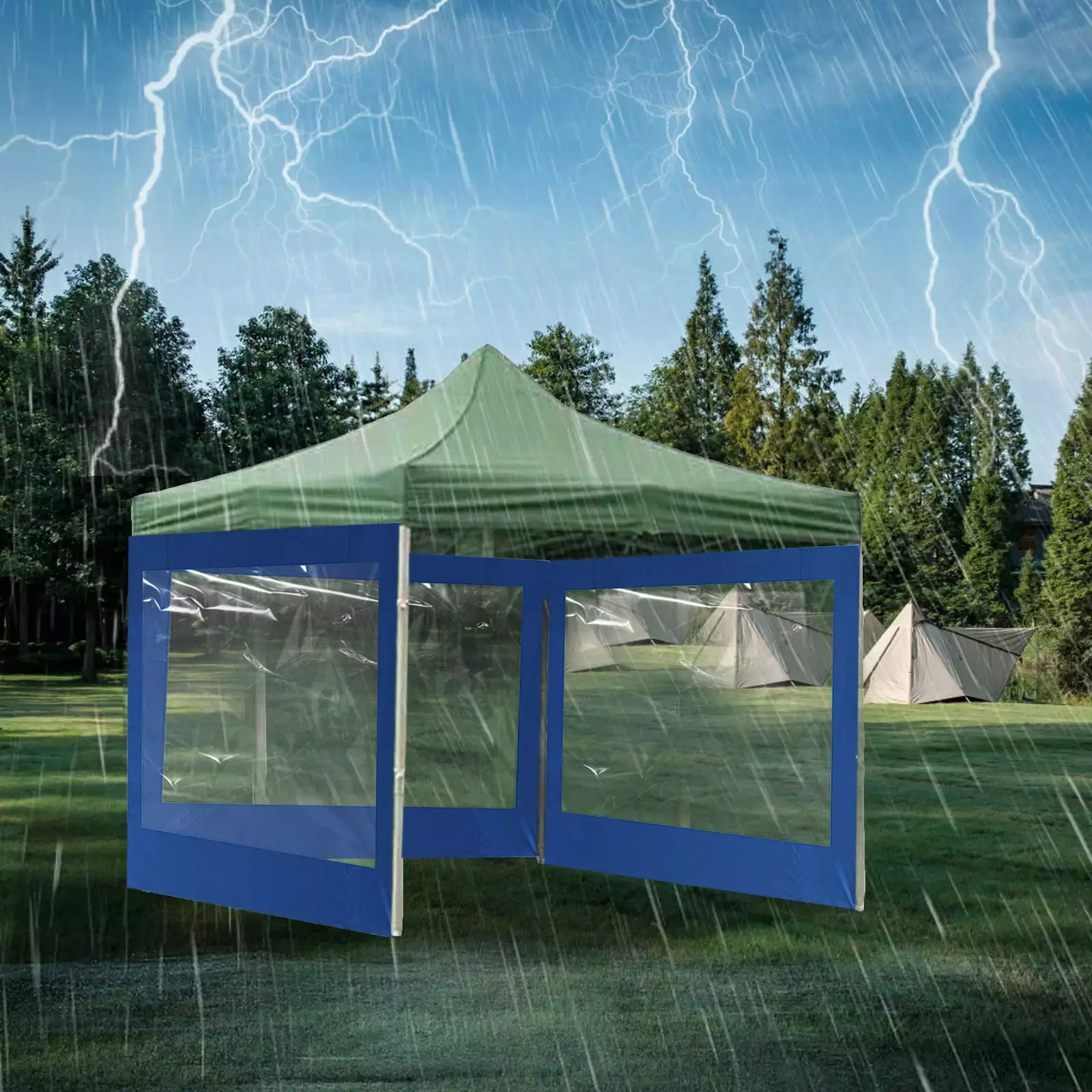 July Hiking Party Tent Camping Canopy Decor Outdoor Waterproof Oxford Cloth Shade Garden One