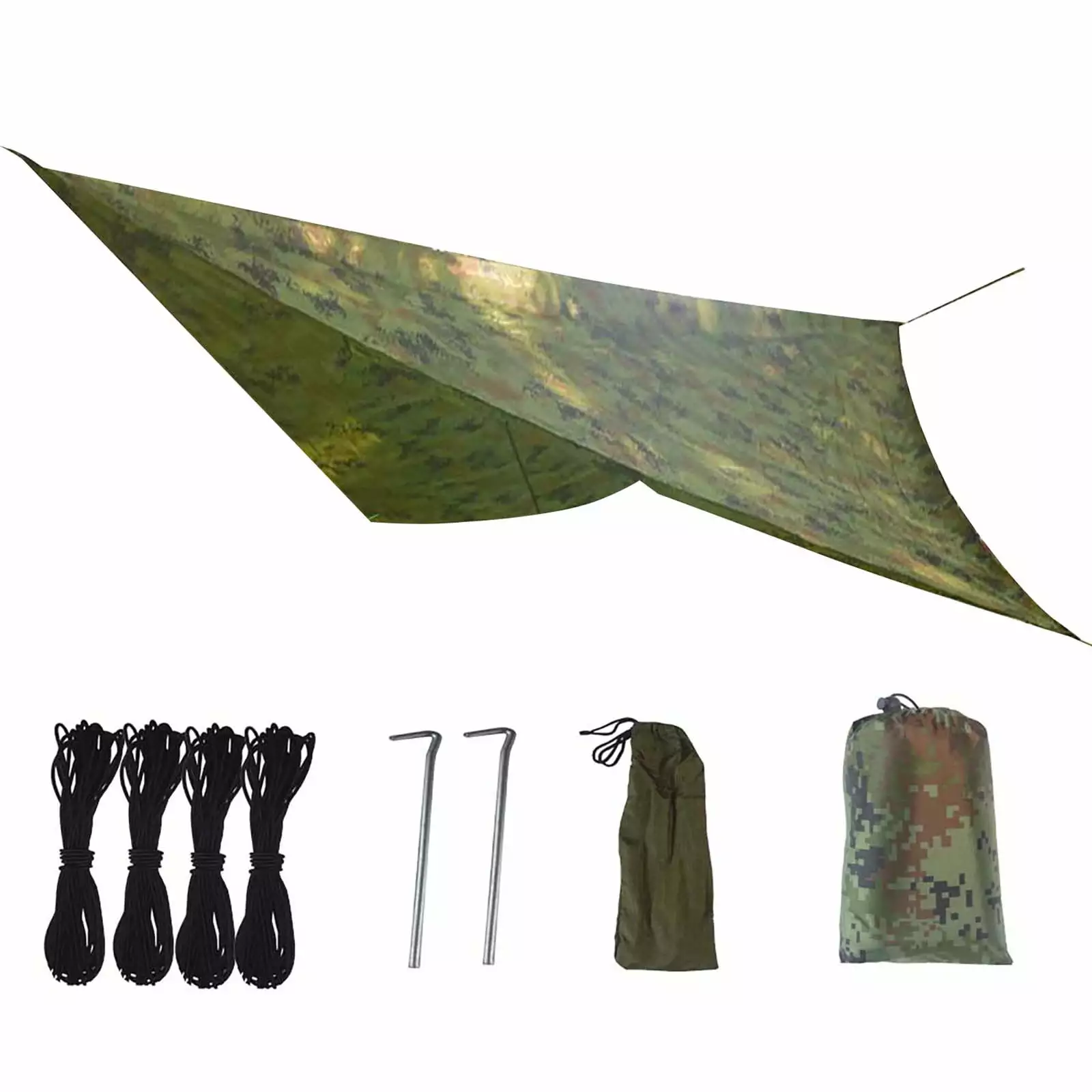 Outdoor Multifunctional Triangular Canopy Sunscreen Tent Damp Mat Camping Beach