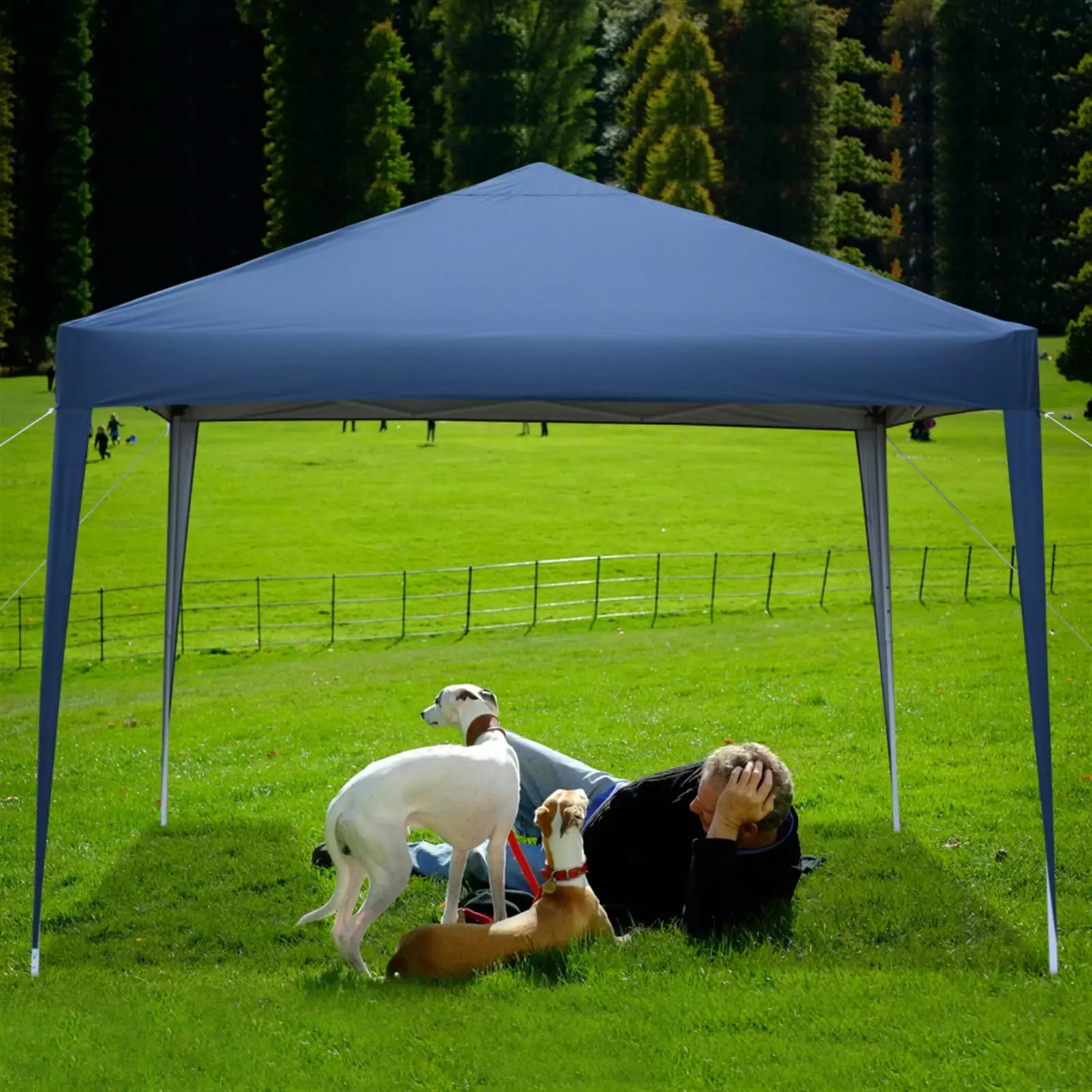 Kepooman 3x3m Pop Up Canopy Portable Folding Instant Canopy Tent Doors and Windows Four