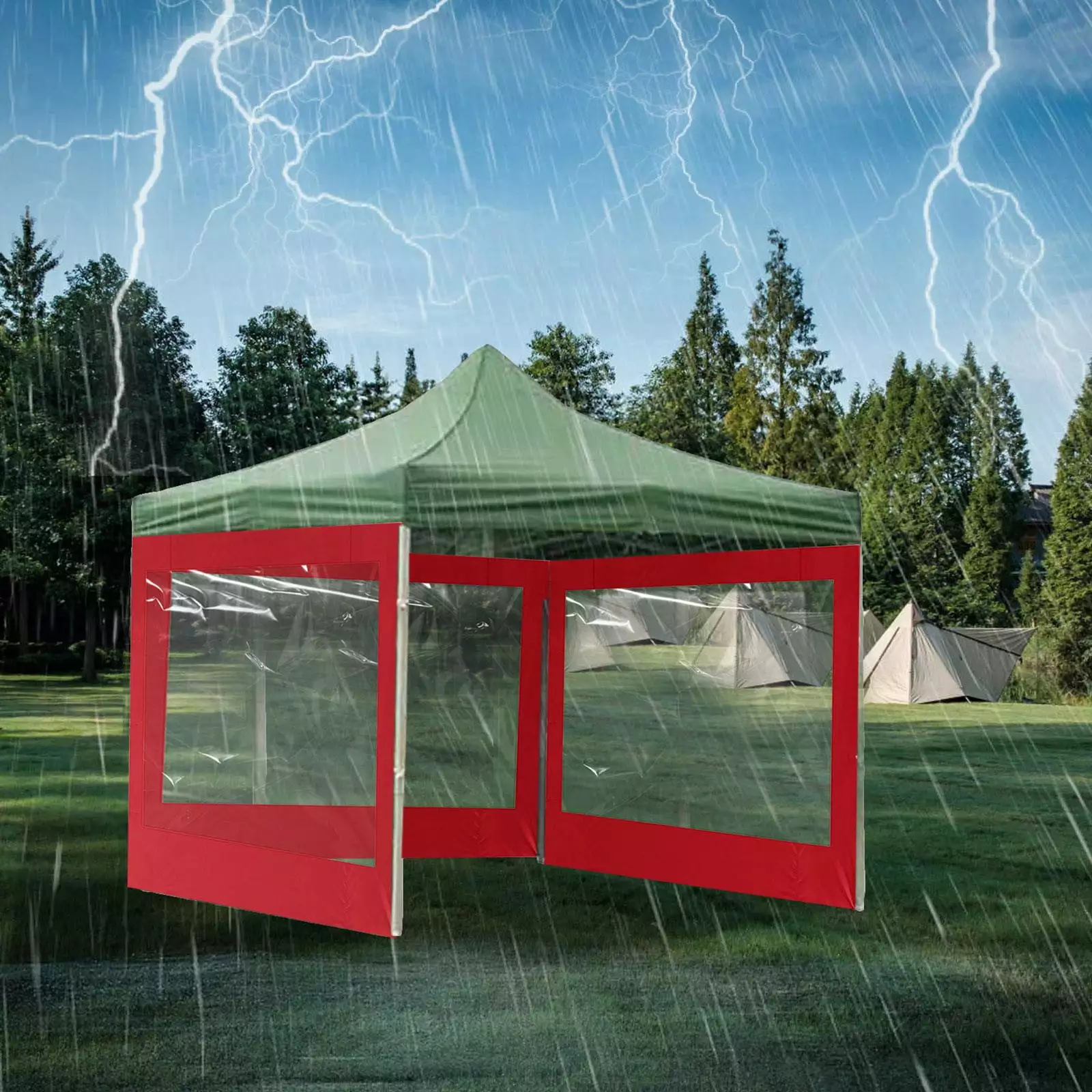 ZMLDEGSS College Kits Camping Set 2 Party Tent Camping Canopy Decor Outdoor Waterproof Rainproof Shade Cloth