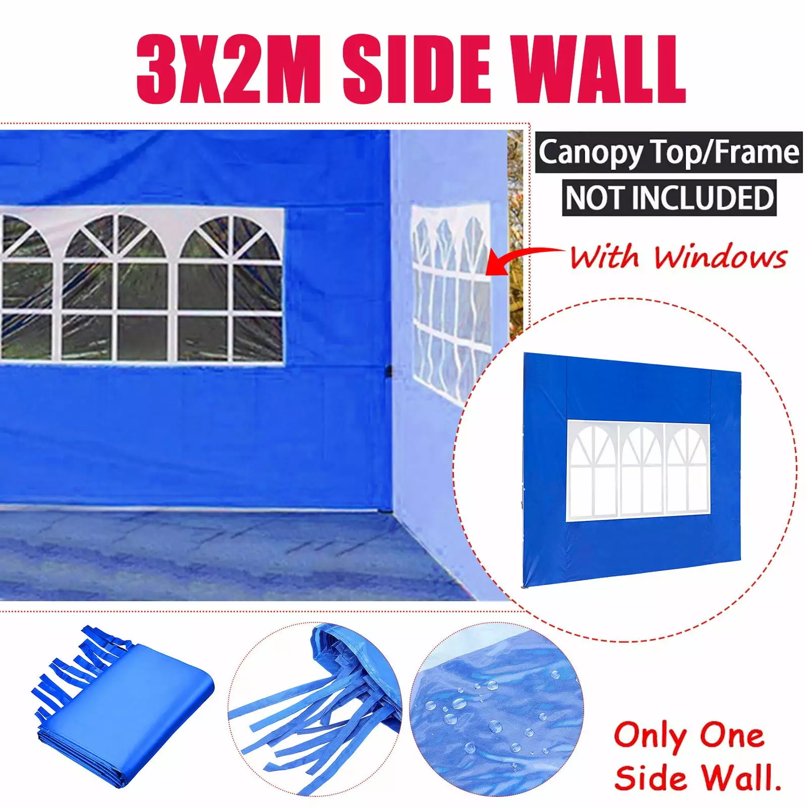 ZMLDEGSS Universal Window Decor Sidewall Canopy Tent Outdoor Camping Party Sport Events