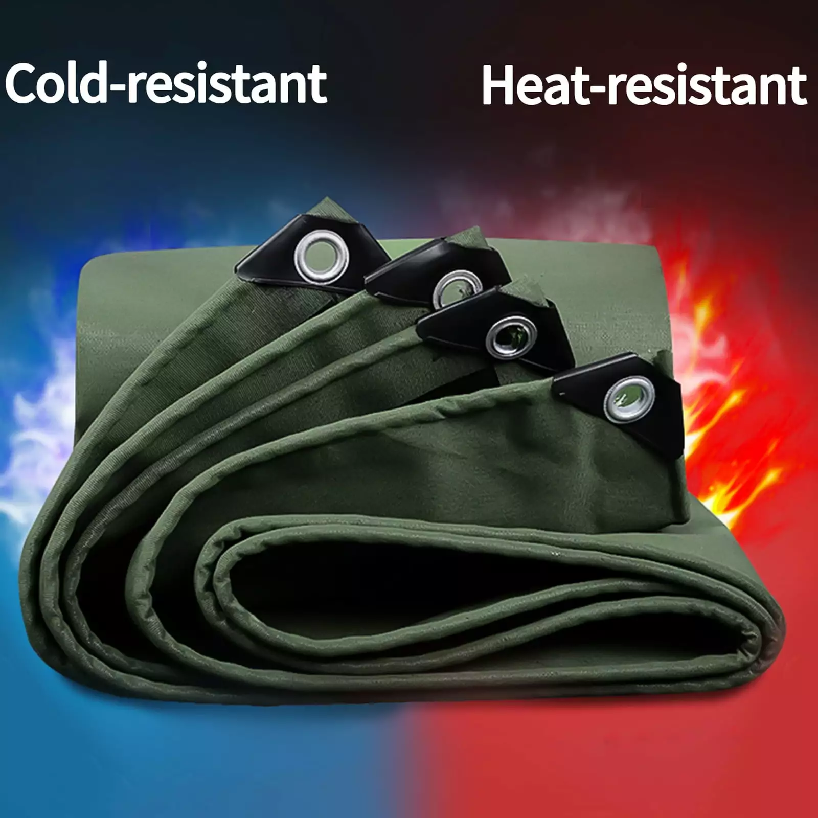 Heavy Duty 19.4oz 100% Canvas Tarp Extra Thick Waterproof Tarpaulin Full Sizes 10