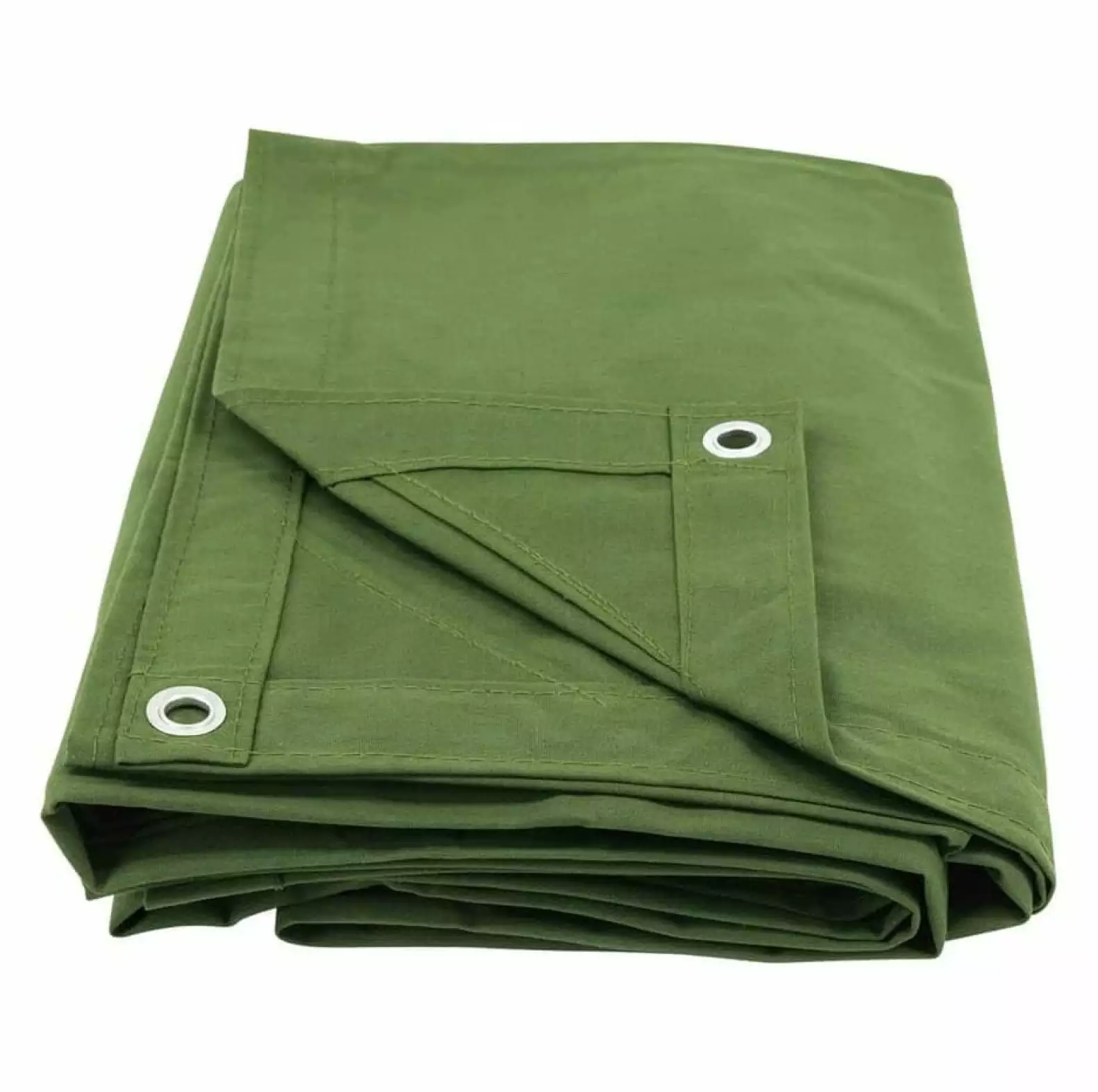 HMTtie 6' x 8' Green Canvas Tarp 12oz Heavy Duty Water Resistant 10