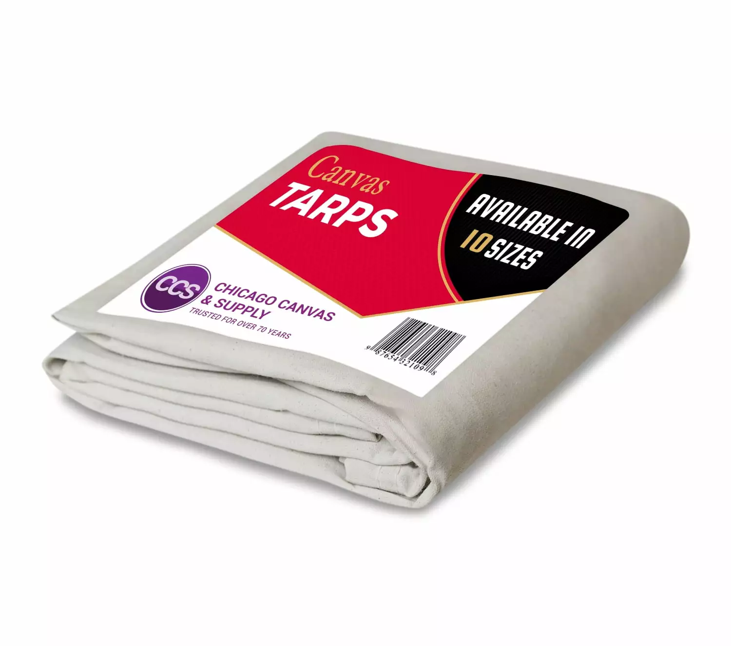 10' x 16' White Canvas Tarp Multipurpose Heavy Duty Cover