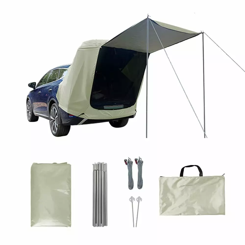 Car Trunk Tent Canopy - Sunshine and Rain Proof Shelter Camping and Picnic