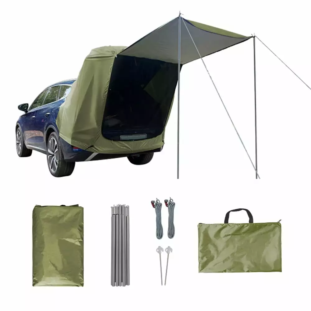 Htovila Car Rear Tent Canopy - Rainproof Outdoor Picnic Tent Vehicles - SIUKE BUZHI
