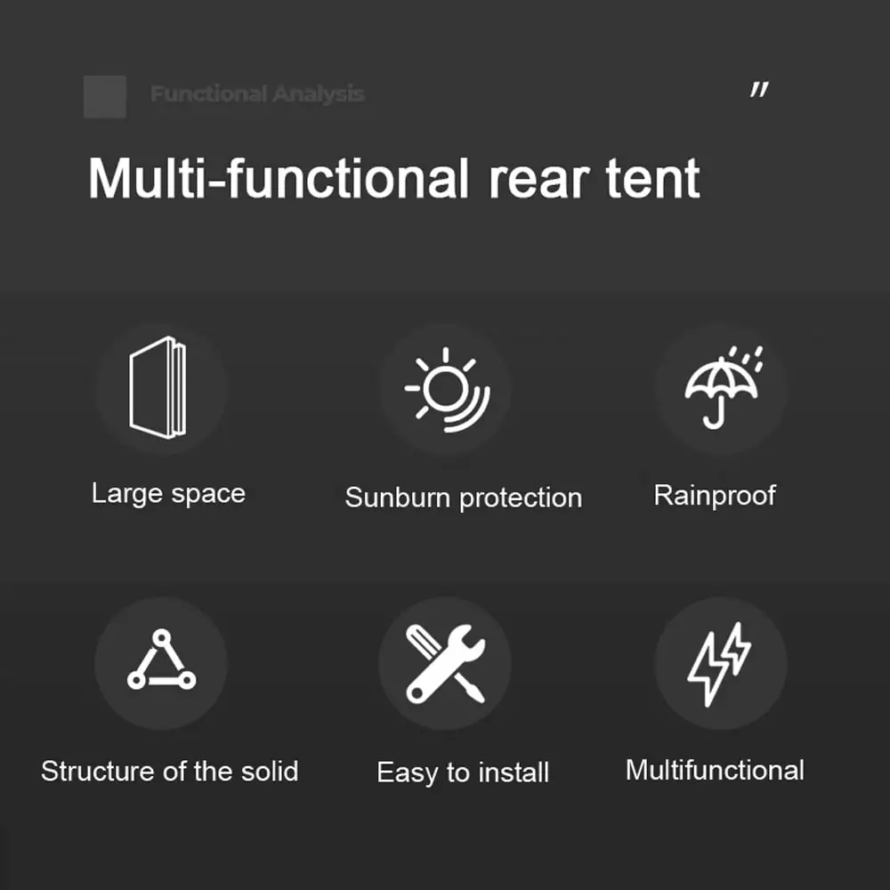 Rain-Proof Car Rear Tent Canopy Picnic and Outdoor Activities Mewmewcat