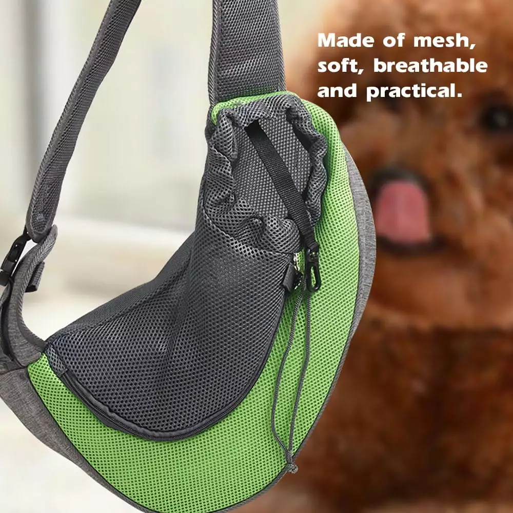 Nebublu Dog Carriers Bag Breathable Mesh Travel Bag Portable Chest Side Backpack Small Dogs 70x50x45cm