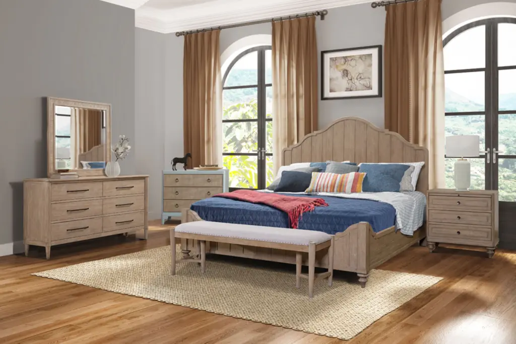 Casual 6 Drawer Dresser Sand Finish Sand Solid Timber MDF ihomefurnishings