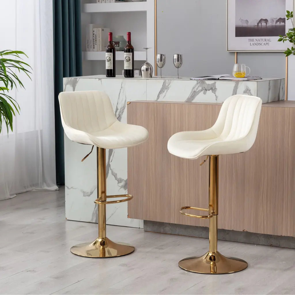 Chrome Footrest and Base Swivel Height Adjustable Mechanical Lifting weehaa furniture