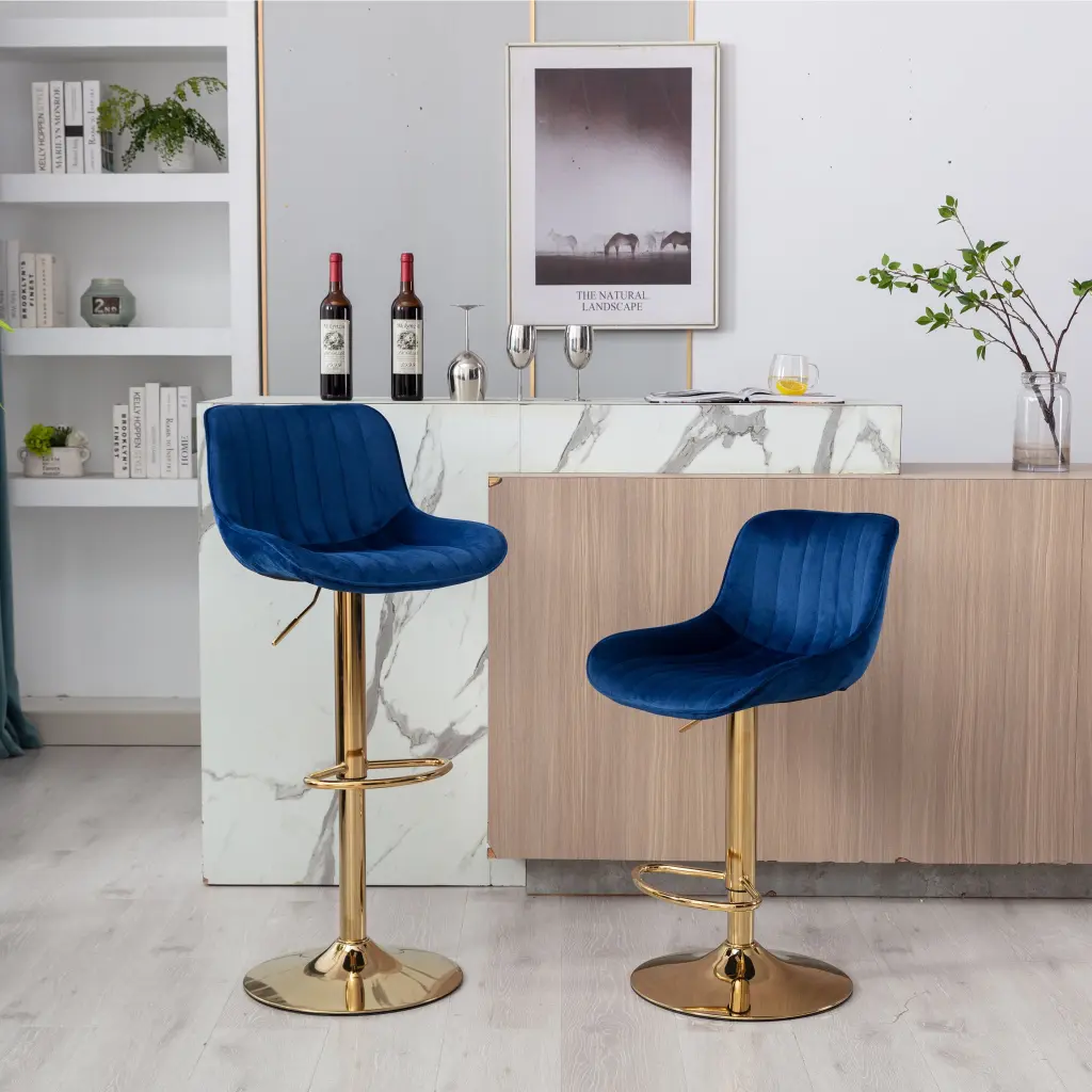 Chrome Footrest and Base Swivel Height Adjustable Mechanical Lift weehaa furniture