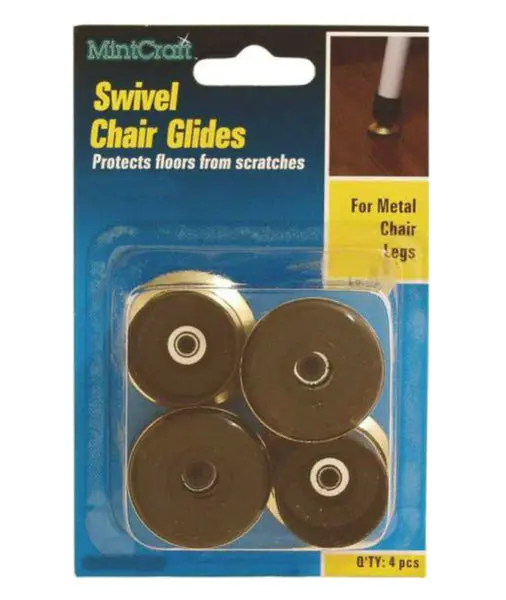 Mintcraft FE-51144 Brass Swivel Chair Glide 7/8 Inch Smooth Movement