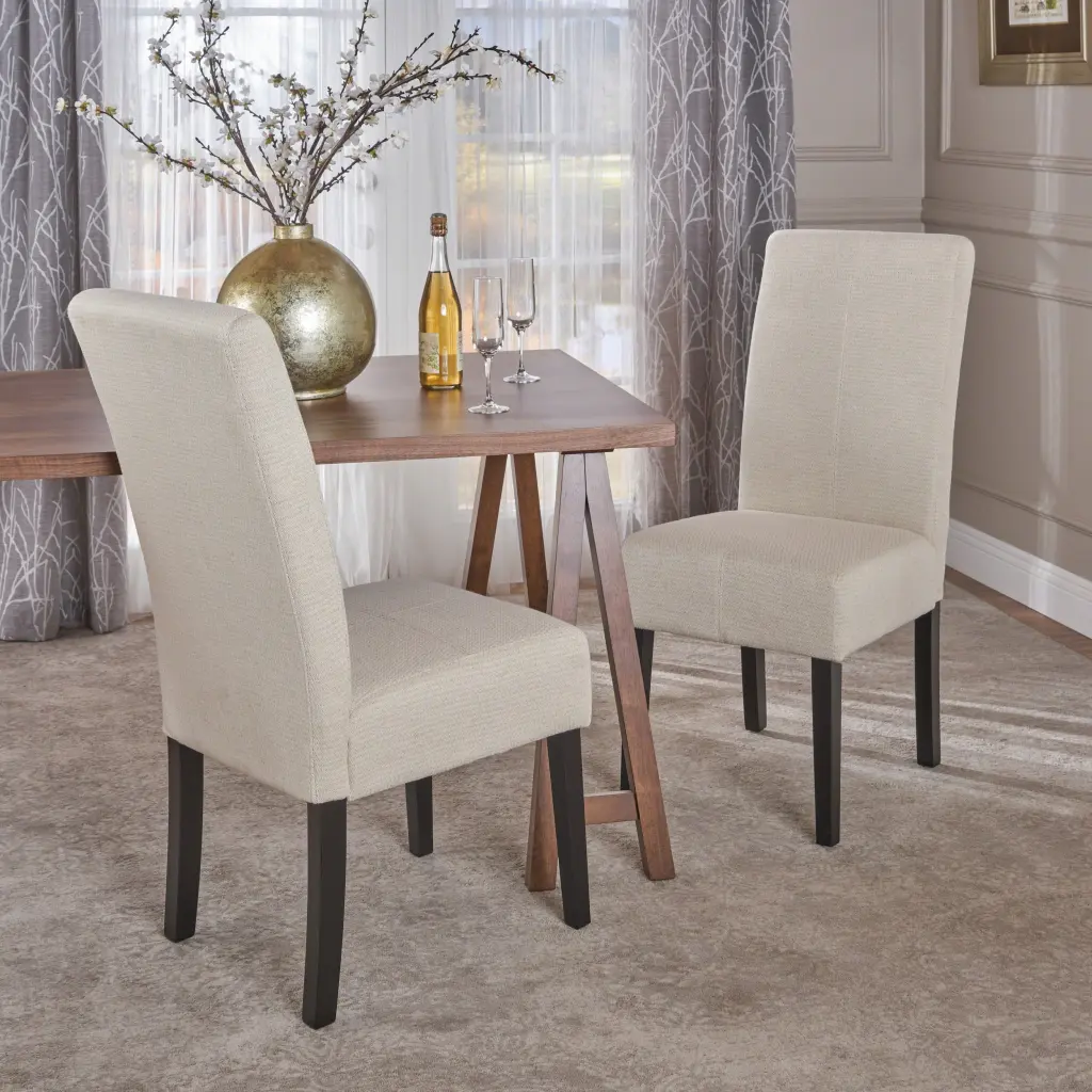 Pertica KD Dining Chair Set 2 Beige nh-perfect home