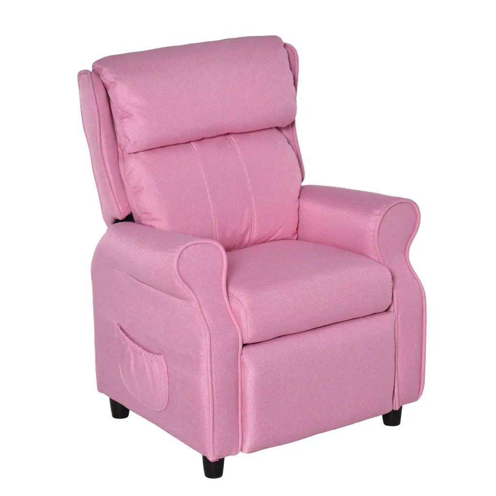 Qaba Kids Recliner Chair Angle Customizable Single Lounger Children aosom business