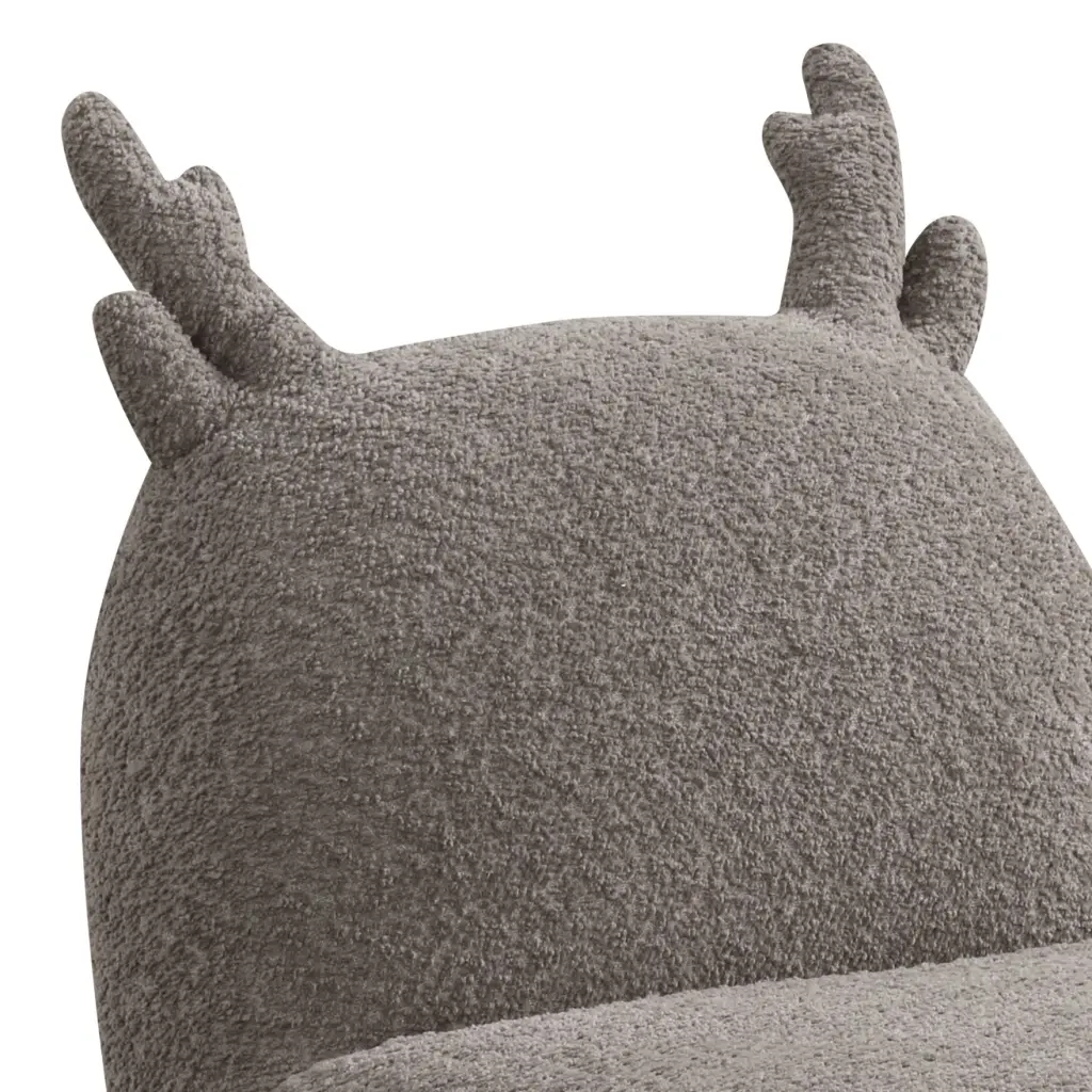 Weston 21.5 Inch Brown Chenille Deer Shaped Kids Chair Foam Filled lilola home