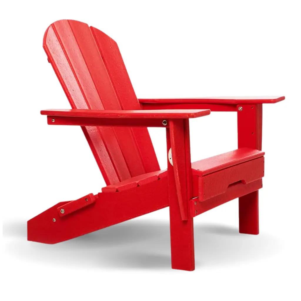 HDPE Folding Adirondack Chair Ultra Durable Weather Resistant red oak creations