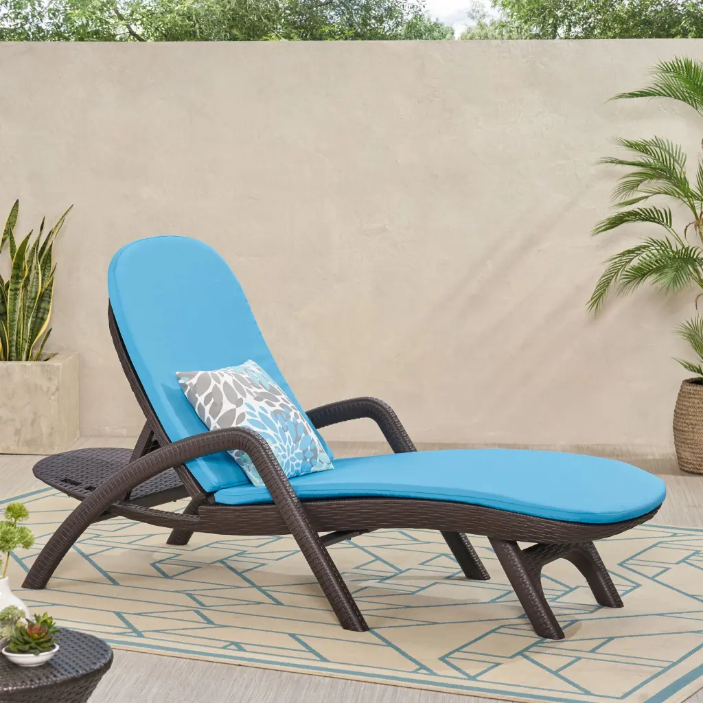 Mikael Chaise Lounge Cushion Dark Brown Polypropylene nh-kisa