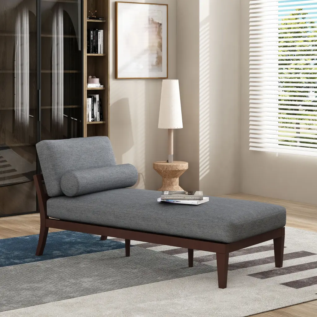 Charcoal Chaise Lounge Durable Material Indoor and Outdoor Use nh-perfect home