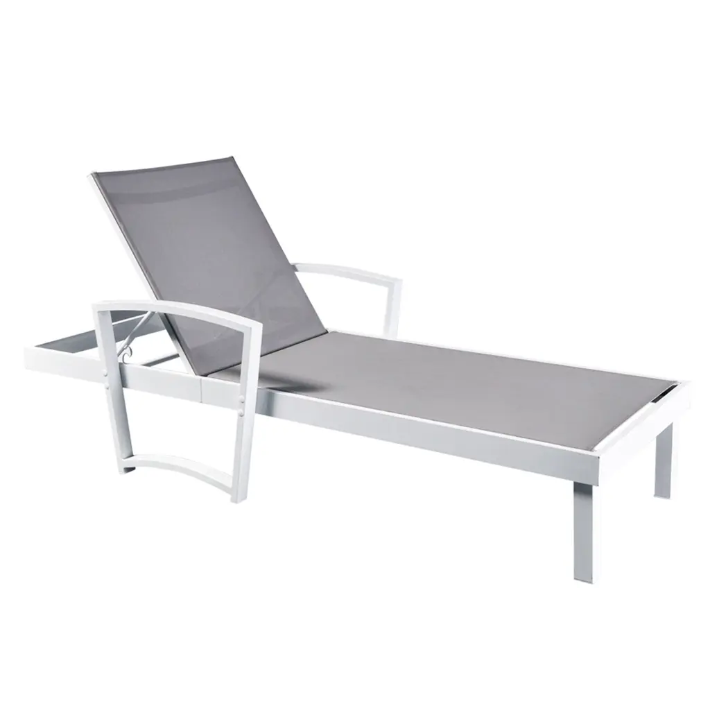 Outdoor Chaise Lounge Aluminum Pool Beach Chair All Weather romantic furniture