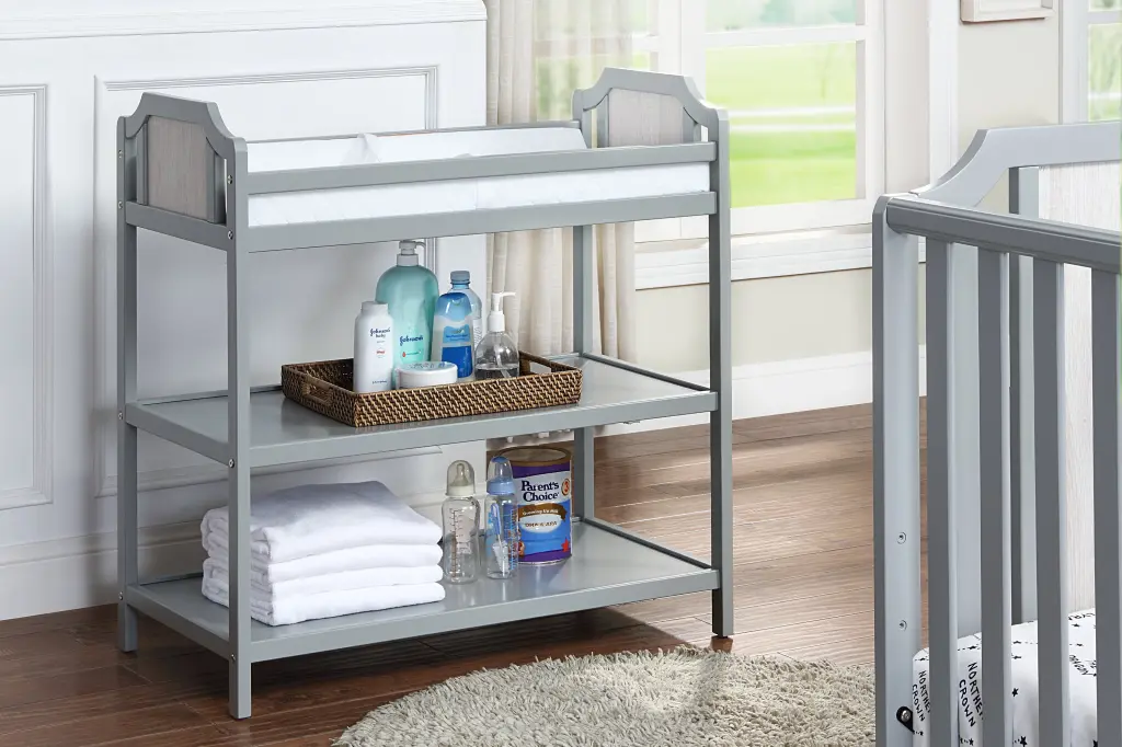 Brees Changing Table Gray Graystone Grey Timber simple living