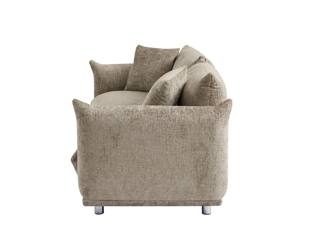 85.8 Inch Oversized Chenille Loveseat Sofa Metal Legs jsc furniture