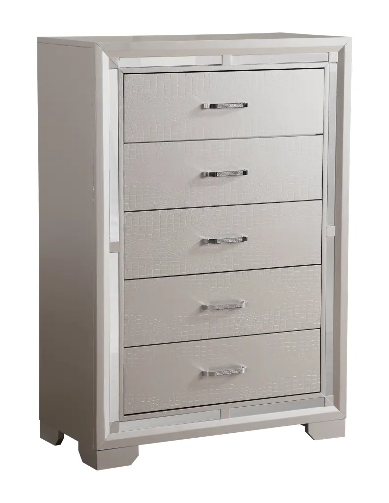 Alana G6800 Champagne Chest Silver Champagne Particle Board glory furniture