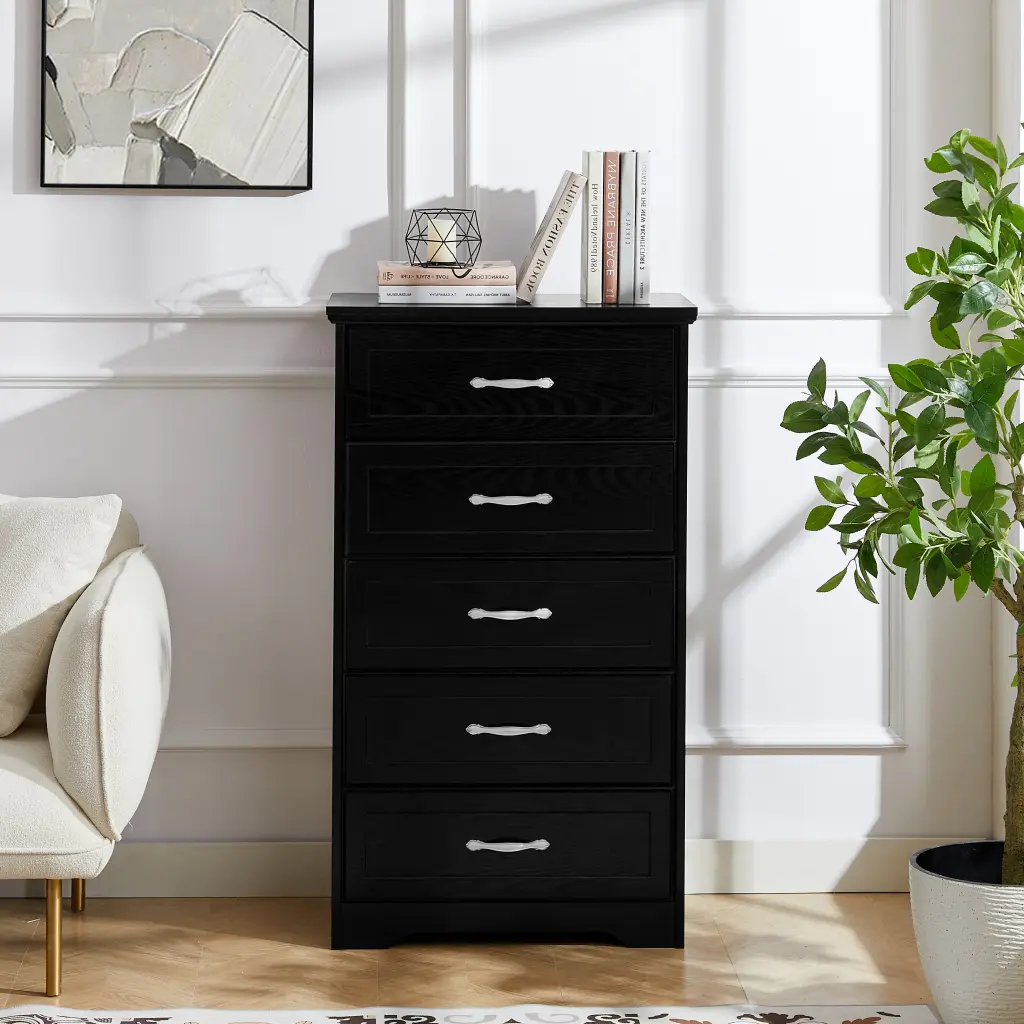 Modern 5 Tier Bedroom Chest Drawers Dresser Drawers Clothes Storage cz store