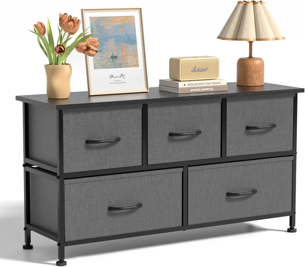 Effortless Deluxe 5 Drawers Dresser Bedroom Kidsroom Home Decor Wide Storage w1134dhs