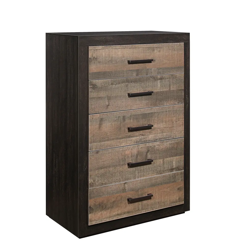 Contemporary Two Tone Faux Timber Veneer Chest Drawers Bedroom kanepe