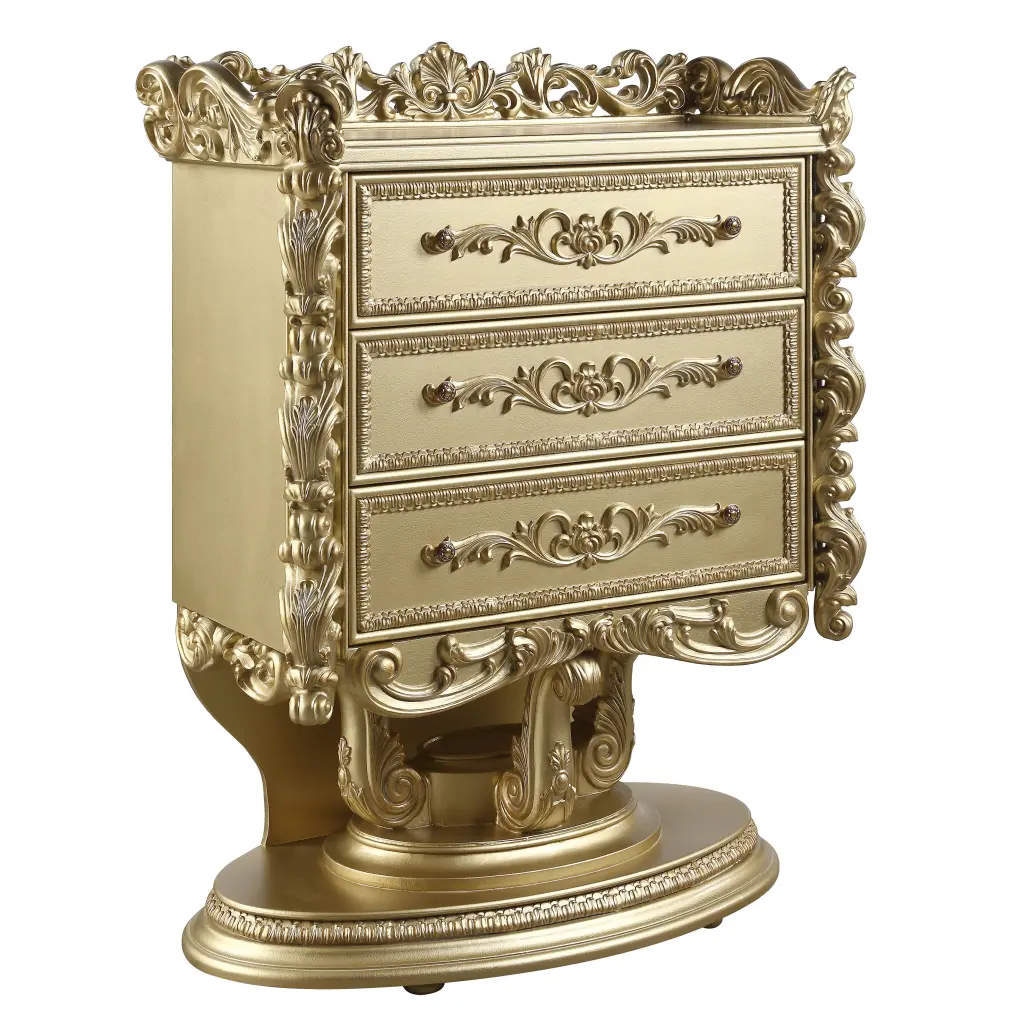 Bernadette Chest Precious Metal Finish MDF Storage Furniture acme onsite store
