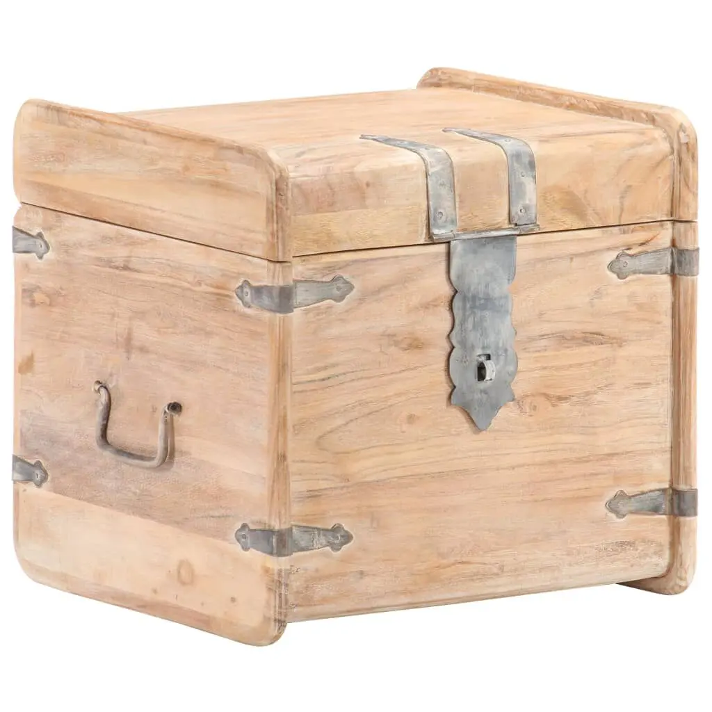 Chest 15.7x15.7x15.7 Inches Solid Acacia Wood Decorative Storage Box