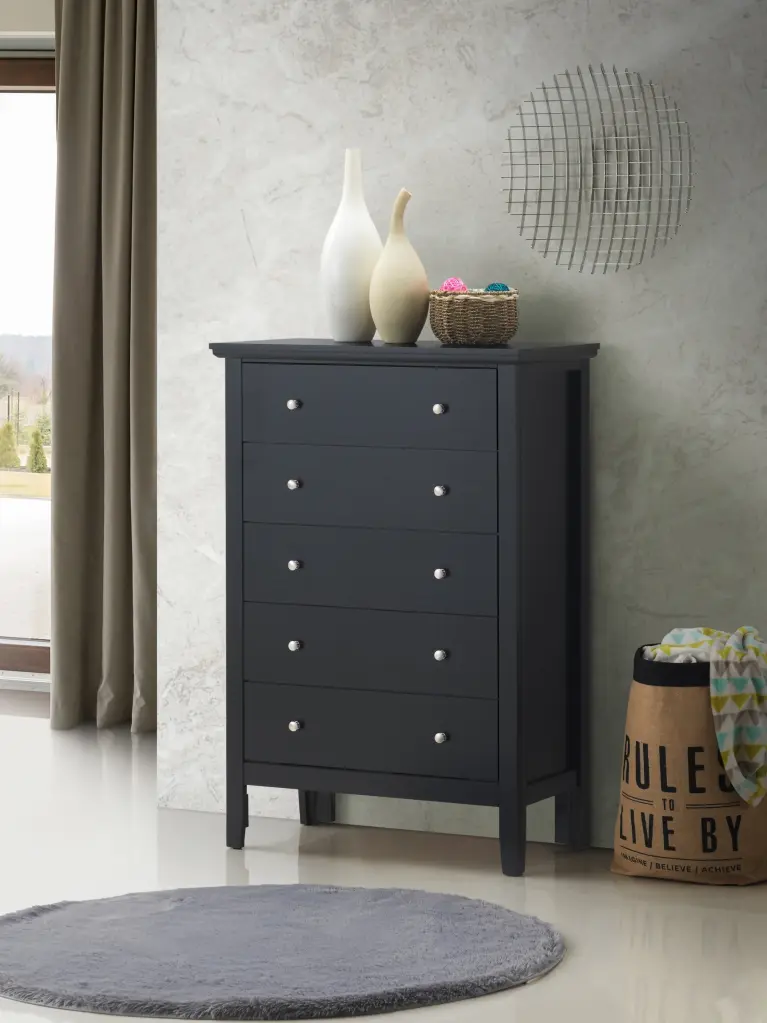 Primo G1336 Black Particle Board Chest - Compact Storage Solution glory furniture
