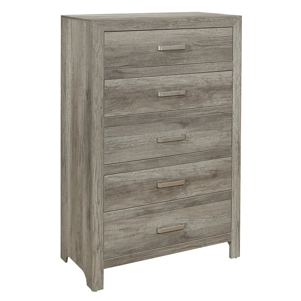 Transitional Weathered Gray Finish Chest Drawers Storage kanepe