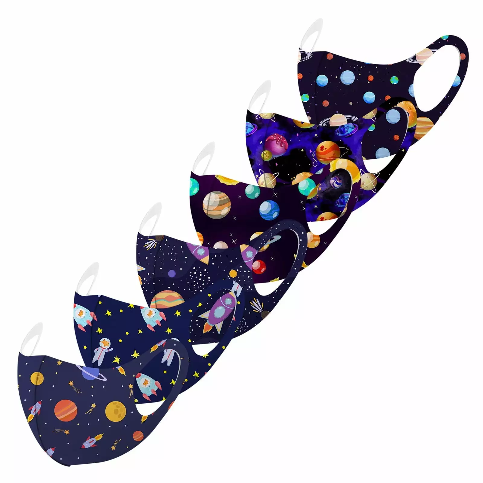 Starry Sky Printing Children's Respirator - Reusable Watercolor Printed Face Mask Kids