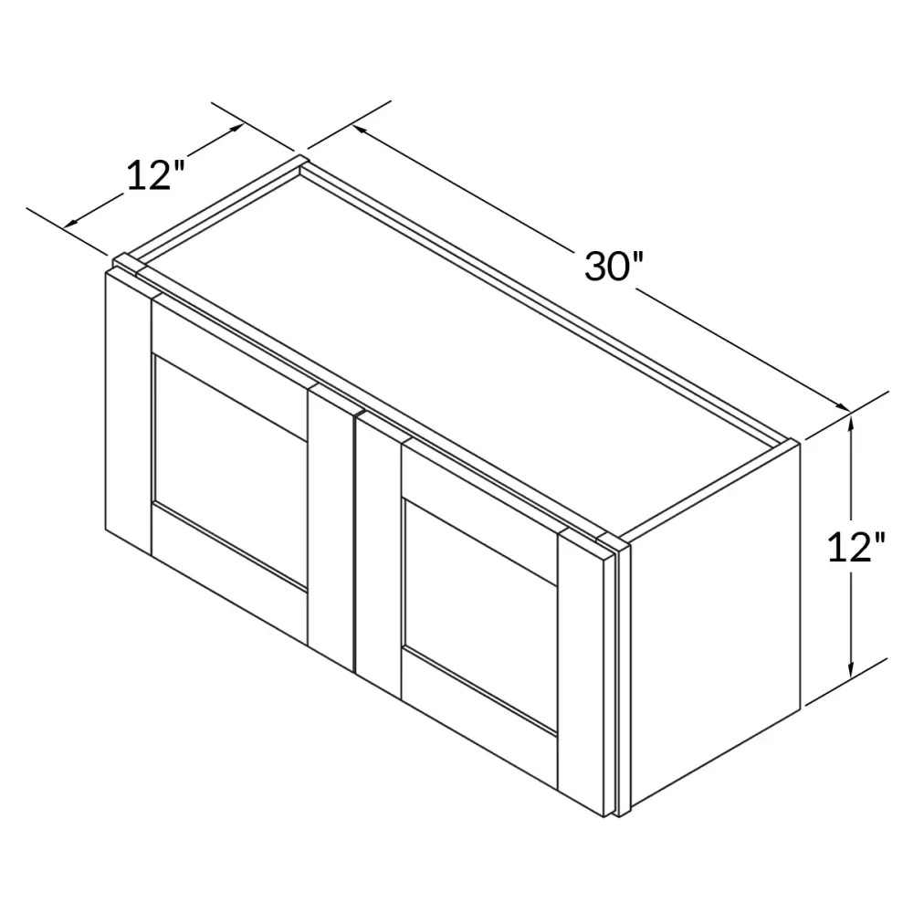 Wall Kitchen Cabinet W3012 Milan Pearl 30 . width 12 . height 12 . depth