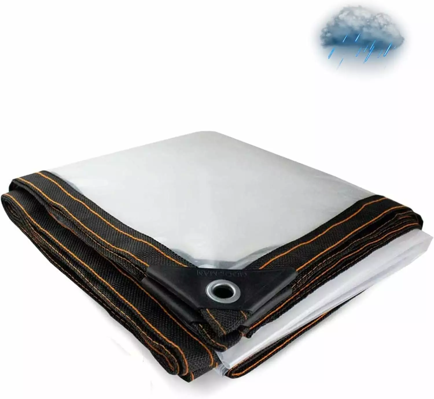 Transparent Heavy Duty Clear Tarpaulin 7x13 Feet Waterproof Tear Resistant Cover Canopy Boat RV Pool