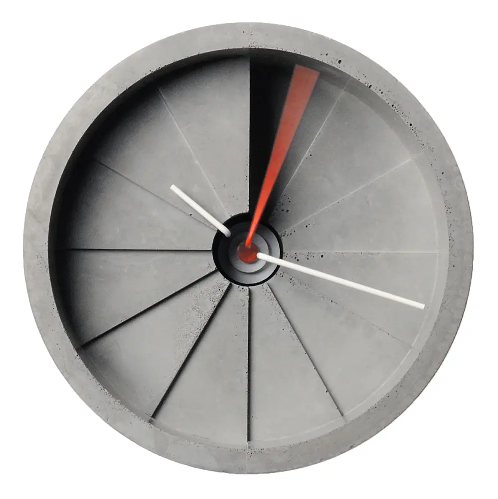 4th Dimension Wall Clock (Red/ Charcoal