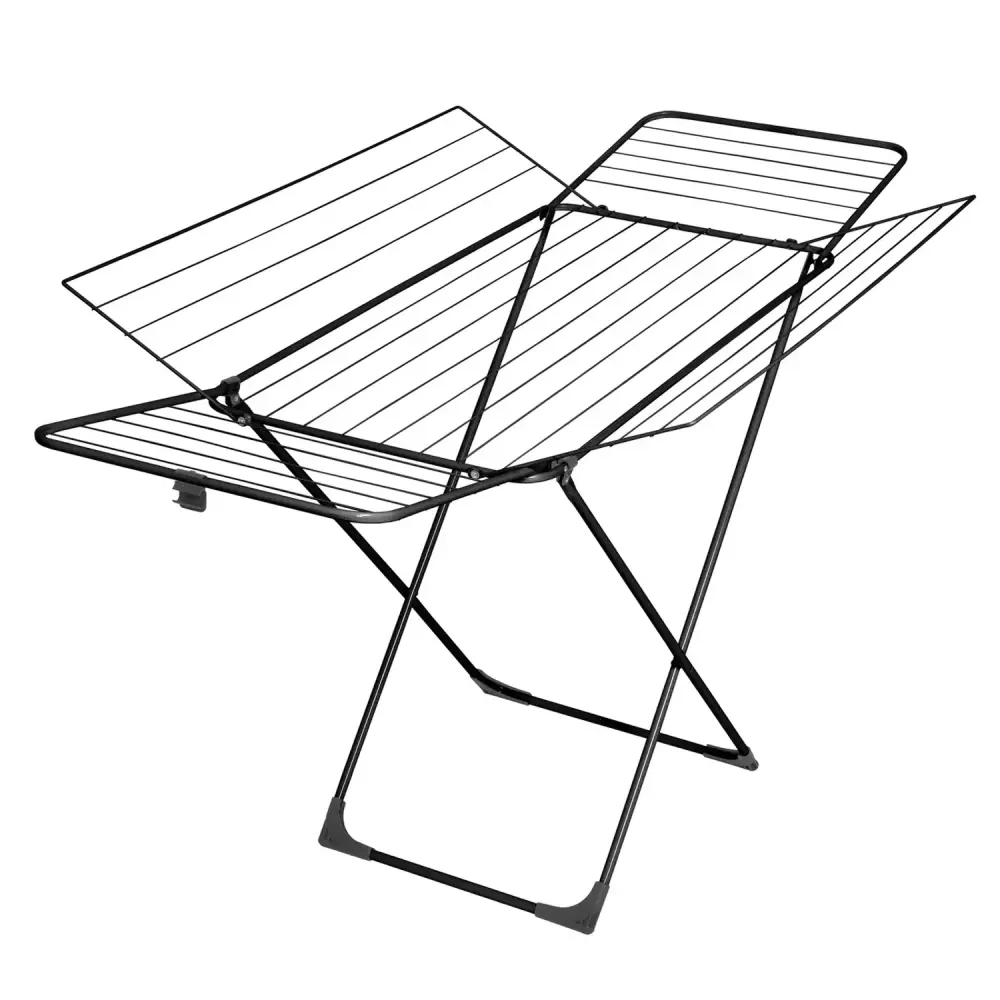 Velkea H300 Folding Clothes Airer 4 Wings Midnight Laundry Clothes Horse Dryer 26m Drying Surface Indoor Outdoor