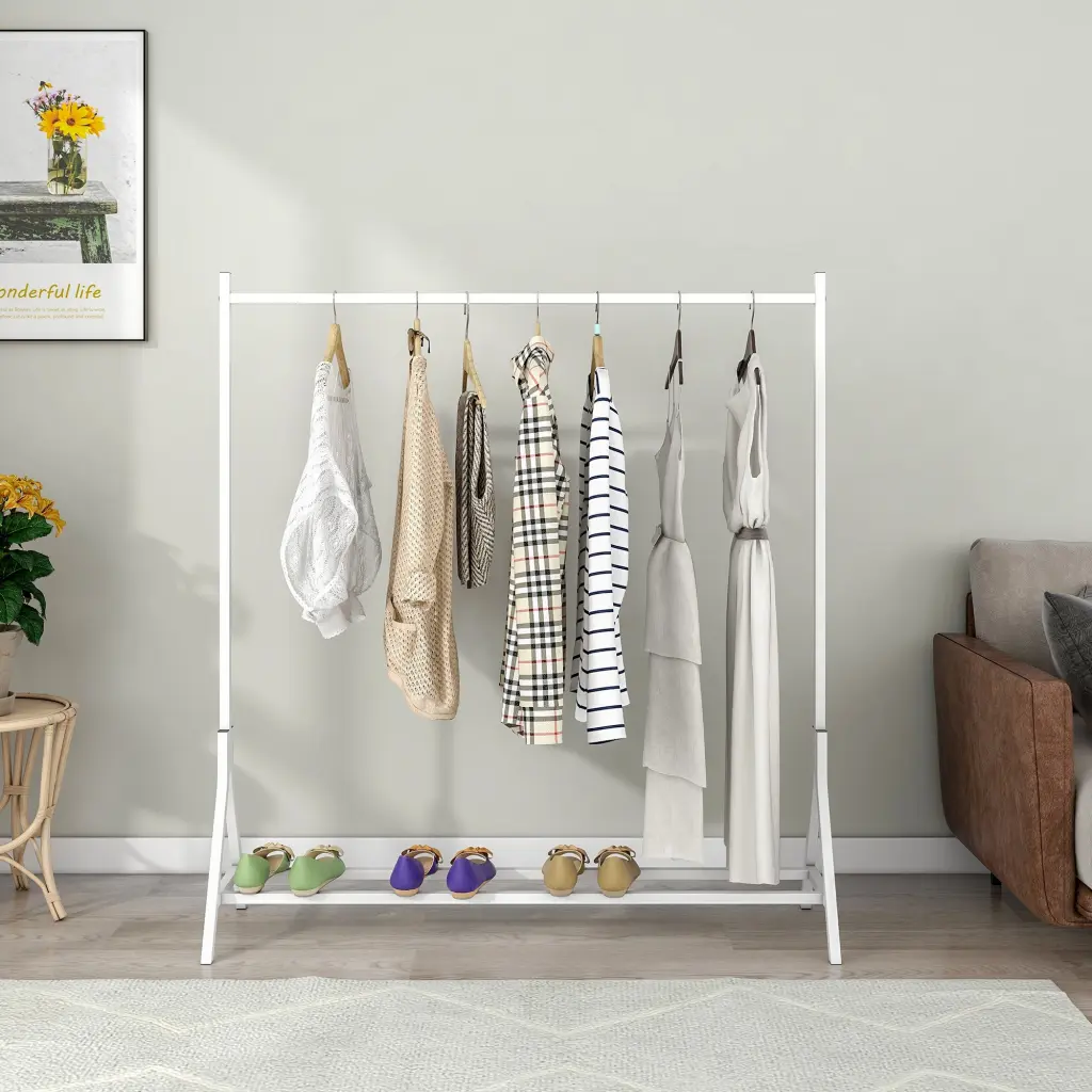 Garment Rack Freestanding Hanger Multi Practical Single Pole Bedroom Storage home furniture