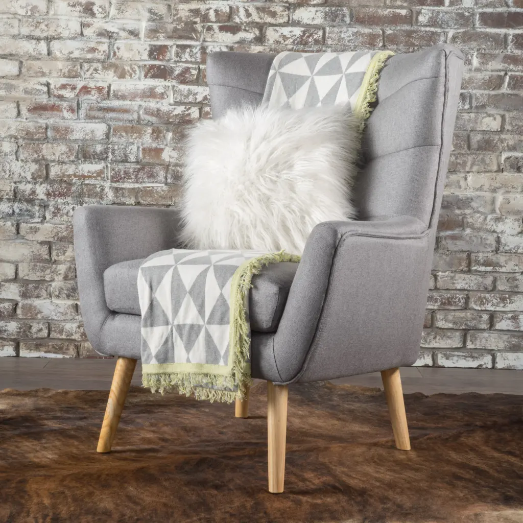 Club Chair Grey Material Modern Comfortable Lounge Chair nh-comfortcove