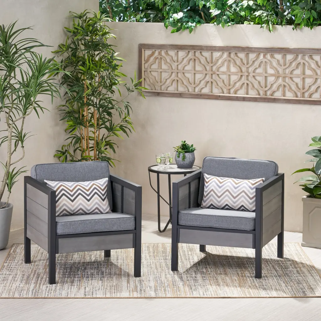 Jax Club Chair Black Iron Finish Modern Living Room nh-kisa