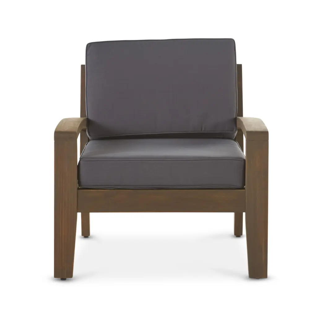 Grenada Club Chair Grey Leather Comfortable Lounge Chair Living Room nh-perfect home-can
