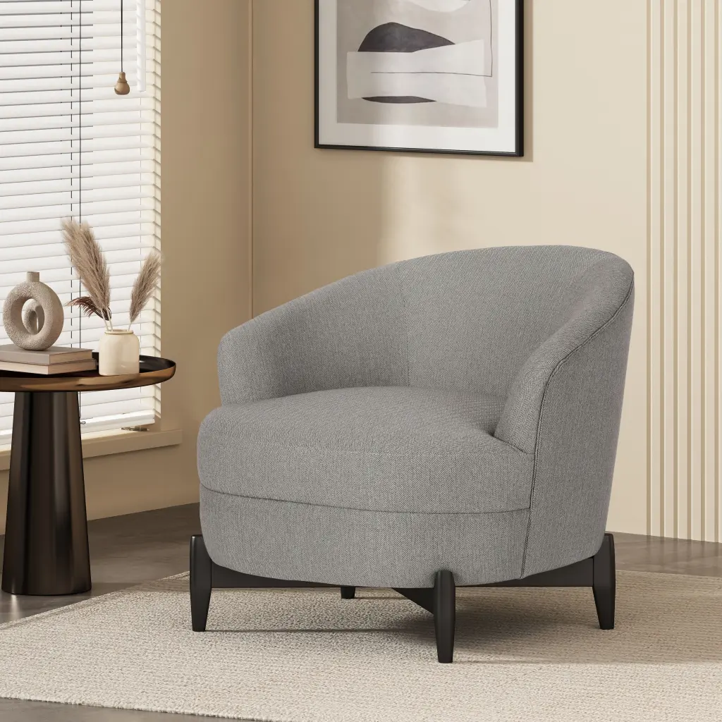 Club Chair Gray Fabric nh-purenest