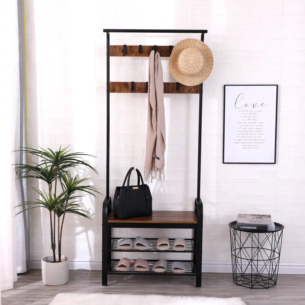 Coat Rack Hall Tree Shoe Bench Entryway Bench Storage gardenia home furnishings