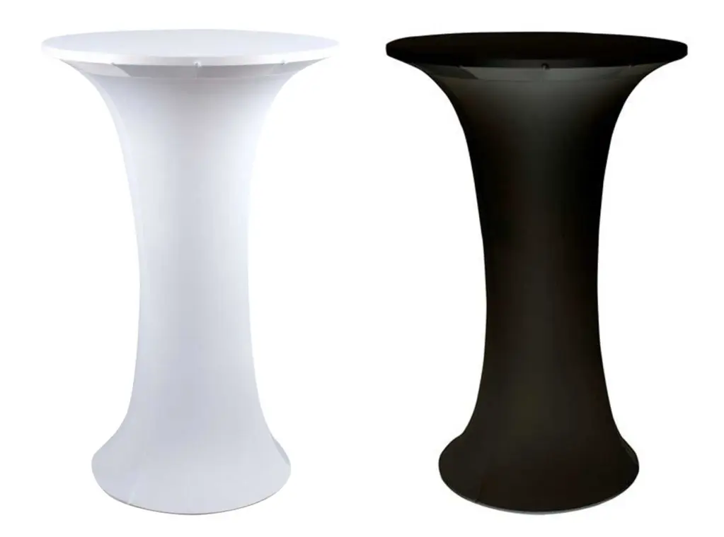 ELIMINATOR Decor Cocktail Table Club Scene Highboy White and Black Scrims and Bag ADJ