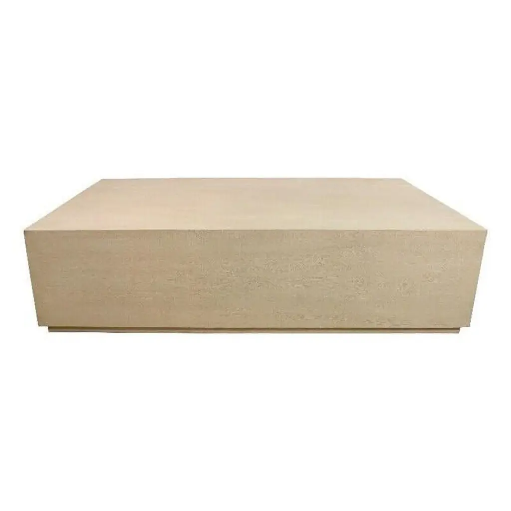 Flagstaff 66 Inch Solid Wood Cocktail Table Stone Natural Finish MOTI Furniture