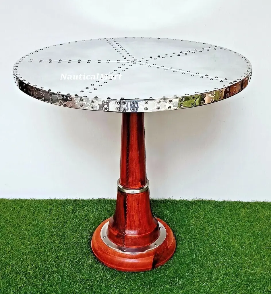 NauticalMart Vintage Aviator End Table Coffee Tea Cocktail Table