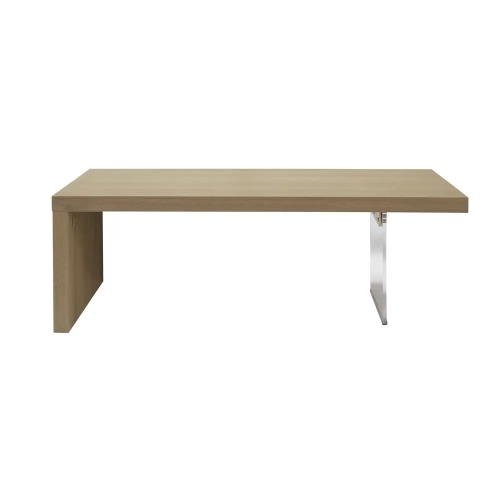 Progressive Furniture West Coast Wood Cocktail Table Light Brown Acrylic